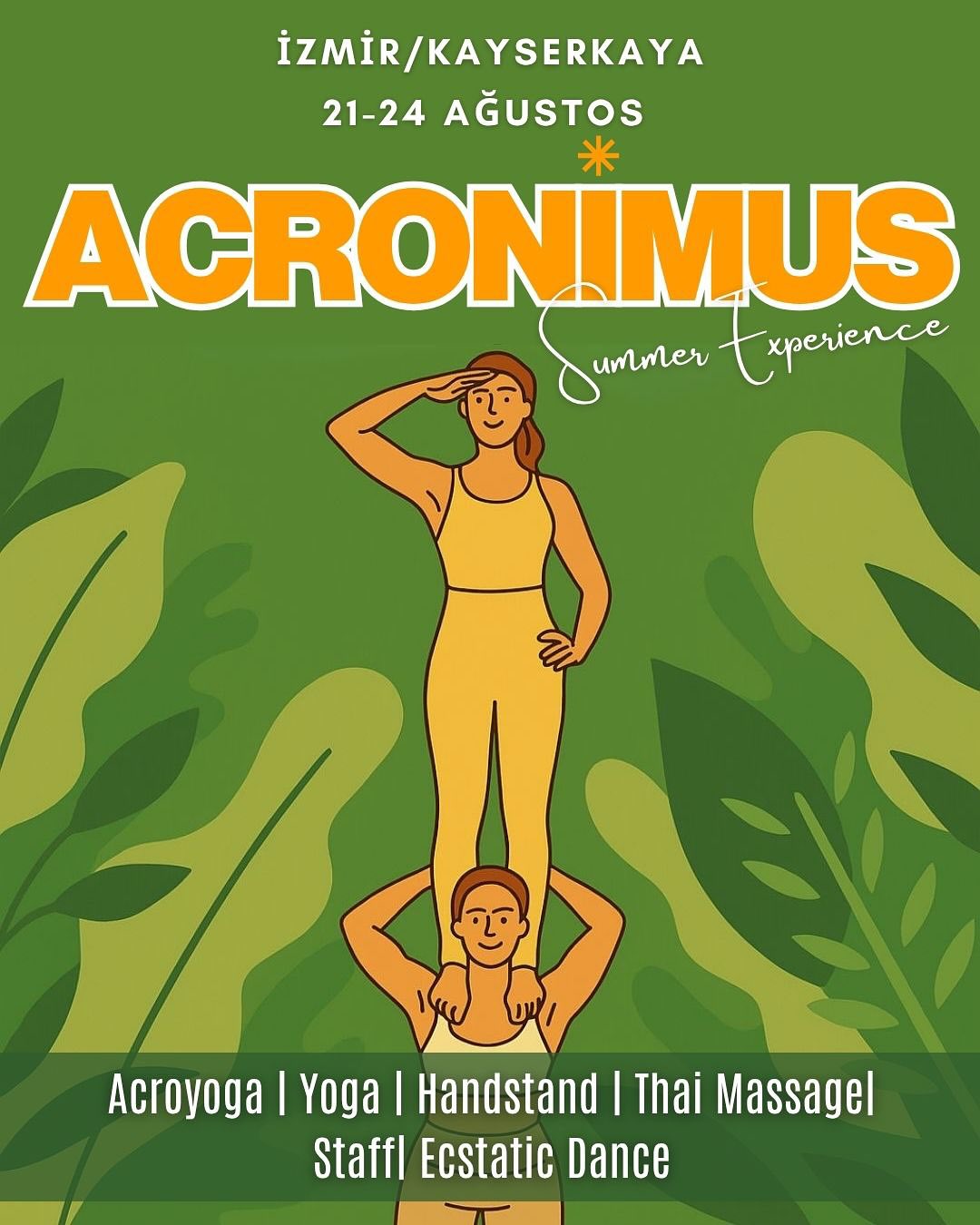 Şirince'de Yaz Coşkusuyla Acroyoga Kampı Düzenleniyor